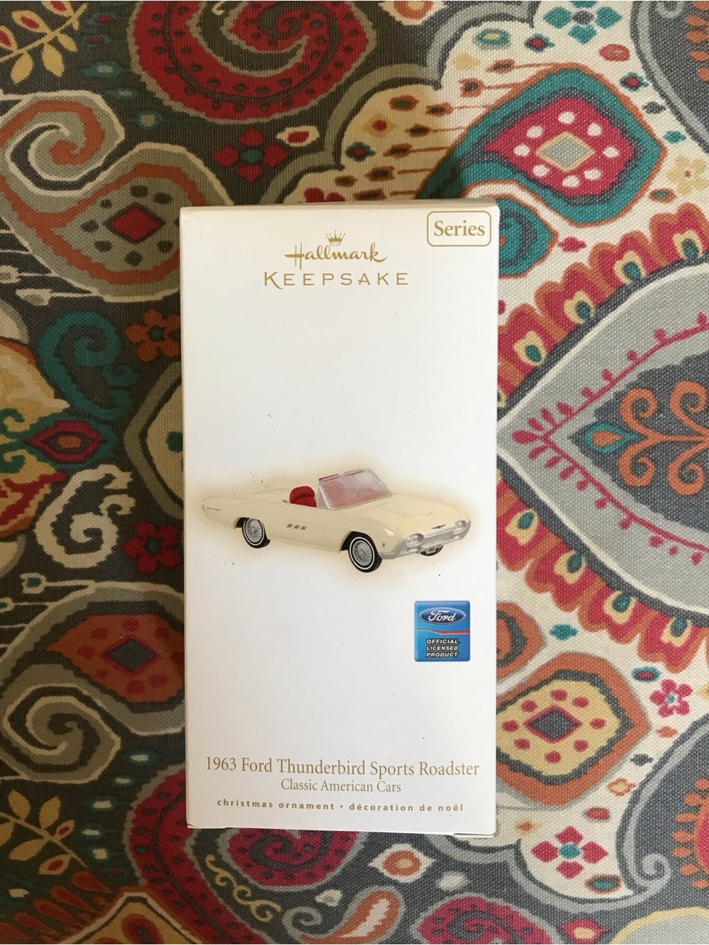 NIB Hallmark 1963 Ford Thunderbird Sports Roadster Classic Cars Ornament 2009